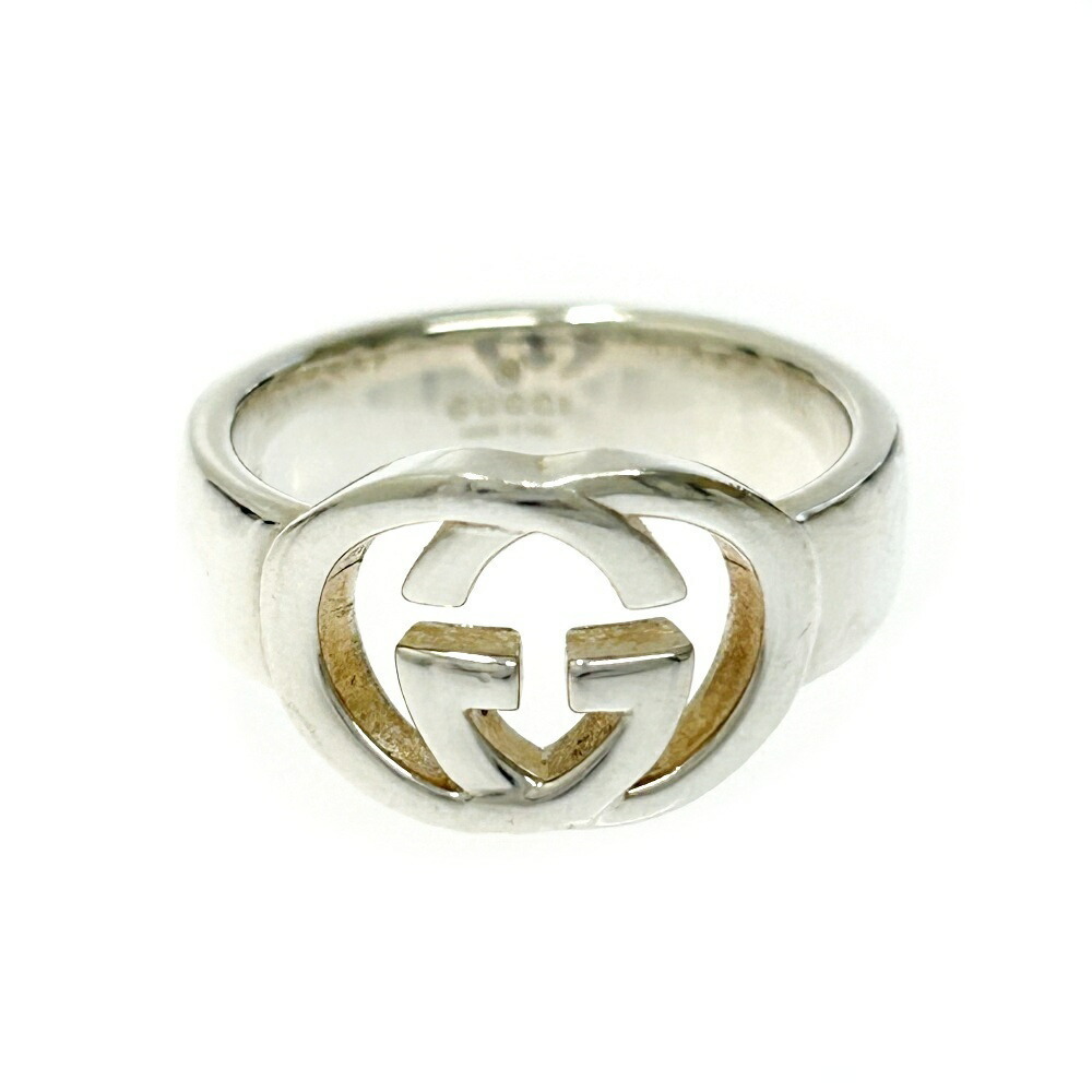 Gucci Silver Interlocking Gg Ring - image 2
